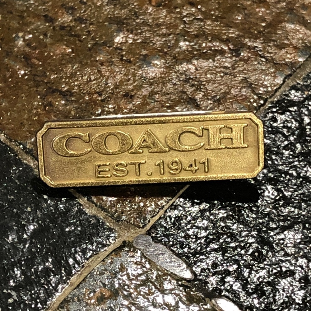 Coach Logo Purse Plaque antique Brass Bag repair replacement logo coach parts - Picture 7 of 7